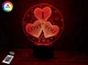 3D світильник Серця в колі "I love you" 3DTOYSLAMP - зображення 1