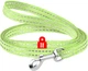 Поводок для котов и мелких пород собак Collar WAUDOG Re-cotton из восстановленного хлопка светоотражающий XS 200х1 см Салатовый (16445Collar) - изображение 1