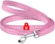 Поводок для котов и мелких пород собак Collar WAUDOG Re-cotton из восстановленного хлопка светоотражающий XS 200х1 см Розовый (16447Collar) - изображение 1