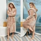 Жіночий теплий халат з капюшоном 831033 2XL-4XL (56-60) Бежевий - зображення 1
