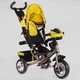 Дитячий триколісний велосипед-коляска з батьківською ручкою Best Trike 6588 / 76-504 колеса зі спіненої гуми, з музикою та світлом, Жовто-сірий - зображення 4