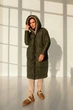 Довгий пуховик oversize Хакі M 7703065 - зображення 6