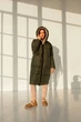 Довгий пуховик oversize Хакі M 7703065 - зображення 8