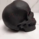 Декоративний череп із гіпсу - Black skull - зображення 2