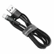 Кабель Baseus CALKLF-AG1 Cafule Lightning USB 2.4 A 50см Black-Grey - изображение 2