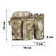 Сумка тактична на пояс AOKALI Outdoor A33 4L (Camouflage CP) військова спортивна з кишенями на блискавці (SK-5364-42653) - зображення 5