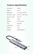 USB-хаб Ugreen CM473 USB 3.0 to 4-Port USB 3.0 Hub Space Gray (6957303828050) - зображення 10