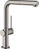Змішувач Hansgrohe Talis 270 1jet кухонний з витяжним виливом Sbox 72809340 Brushed Black Chrome - зображення 1