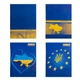 Книга канцелярська Buromax Ukraine А4 192 аркуши в клітинку асорті дизайнів BM.2404 - зображення 1
