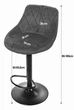Барный стул LEOBERT KAST Black (Aksamit) - изображение 5