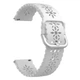 Ремешок для Zepp E - белый / ширина крепления 20мм / силикон / Watchbands Flower (W14-1WB27836378) - изображение 2