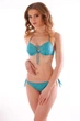 Раздельный купальник push up gel с шнуровкой Jolidon RF 47 U 42 Голубой - изображение 2