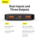 Павербанк Baseus 10000 mAh 20W 3A Power Bank Bipow Digital Display Швидка зарядка Quick Charge 3.0+PD3.0 2USB/1Type-C Black (PPDML-L01) - зображення 10