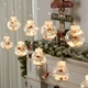 Гирлянда Xmas 200L W-1 Copper curtain ball lamp W белый 3M*1.5M шарики с Дедом Морозом - изображение 2