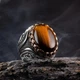 Кольцо с серебрянным покрытием с тигровым глазом 20,6мм - изображение 8