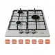 Газовая варочная поверхность ventolux hg430-b3 s (wh) - изображение 2