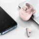 Беспроводные наушники Bluetooth гарнитура с микрофоном USAMS TWS Earbuds XH09 |BT5.1, 35/300mAh, 5.5h|pink - зображення 2