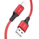 Кабель Hoco X86 Spear Silicone Lightning 1m red - зображення 3
