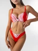Комплект Lise Marie Papillon Бюстгальтер Push-Up и Стринги 2175 Красный 80В/L (16980) - изображение 1