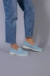 Жіночі демісезонні лофери ShoesBand Блакитні натуральні замшеві на вузьку/середню стопу всередині шкірпідкладка 41 (27 см) (S66021-3) - зображення 1