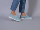 Женские демисезонные лоферы ShoesBand Голубые натуральные замшевые на узкую/среднюю стопу внутри кожподкладка 36 (24 см) (S66021-3) - изображение 1