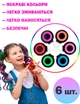 Набір крейд для волосся 6 шт Hair chalk Різнокольорові тіні барвники для дорослих та дітей - зображення 2