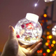 Светодиодная гирлянда-штора прозрачные шары Подарок 10 шт Magnetic 3 м и 200 LED, свет ламп-теплый белый - изображение 5