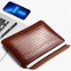 Кожанный чехол WIWU Skin Croco Geniunie Leather Sleeve Series for MacBook 14" [2021], Brown - изображение 5
