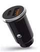Автомобільний зарядний пристрій XO CC25 1 USB QC 3.0 Type-C PD Black - зображення 1