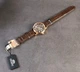 Чоловічий годинник Orient RA-AK0009T10B Коричневий із золотистим механічний - зображення 4