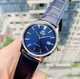 Мужские часы с прозрачной задней крышкой Orient RA-AC0F06L10B Темно-синие с серебристым - изображение 7