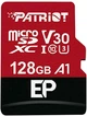 microSDXC (UHS-1 U3) Patriot EP Series 128Gb class 10 V30 (R-100MB/s, W-80MB/s) (adapter SD) (PEF128GEP31MCX) - зображення 1