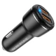 Автомобільний зарядний пристрій BOROFONE Core dual port QC3.0 car charger set(Type-C) FF BZ17C - зображення 2