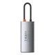 USB-хаб Baseus Metal Gleam Series 4-in-1 Multifunctional Type-C HUB Docking Station Gray（Type-C to HDMI*1+USB3.0*1+USB2.0*1+PD*1） (CAHUB-CY0G) - изображение 4