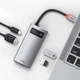 USB-хаб Baseus Metal Gleam Series 4-in-1 Multifunctional Type-C HUB Docking Station Gray（Type-C to HDMI*1+USB3.0*1+USB2.0*1+PD*1） (CAHUB-CY0G) - изображение 7