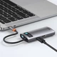 USB-хаб Baseus Metal Gleam Series 4-in-1 Multifunctional Type-C HUB Docking Station Gray（Type-C to HDMI*1+USB3.0*1+USB2.0*1+PD*1） (CAHUB-CY0G) - изображение 8