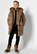 Пальто пуховик зимний X-WOYZ DT-8348-26, 6лет 116-122см коричневый - изображение 1