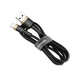 Кабель Baseus Cafule Cable USB For Lightning 2.4A 1m Gold+Black CALKLF-BV1 - изображение 1