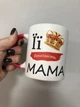 Чашка хамелеон червона з глітером "МАМА" + коробка - изображение 3