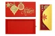 Gift box Christmas shine red Поздравительная открытка + конверт для денег ручной работы - изображение 4