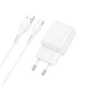 Сетевое зарядное устройство Hoco C96A + кабель USB -Type-C Single Port Charger 1USB 2.1A White - изображение 2