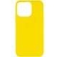 Силиконовый чехол Candy для Apple iPhone 14 Pro (6.1") Желтый Без бренда - изображение 1