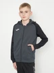 Детская теплая толстовка Joma Academy IV 101967.151 118-128 см 4XS Черно-серая (8424309452148) - изображение 1