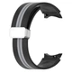Ремешок для Samsung Galaxy Watch 6 - черно-серый / ширина крепления 20мм / силикон / Watchbands Cls-line (W16-5WB612111106) - изображение 4