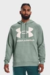 Мужское зеленое худи UA Rival Fleece Big Logo HD Under Armour XL 1357093-781 - изображение 1