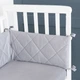 Защита в детскую кроватку Royal Dream Royal Grey 30х180 см Серый хлопок сатин (Бортик-00003) - изображение 1