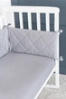 Защита в детскую кроватку Royal Dream Royal Grey 30х180 см Серый хлопок сатин (Бортик-00003) - изображение 3