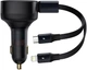 Ładowarka samochodowa Baseus Enjoyment Retractable 2-in-1 Car Charger C+L 30 W Black (CGTX000001) - obraz 2