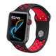 Силиконовый ремешок Fruct Nike Sport Band for Apple Watch 42/44/45/46/49 mm Black Red - изображение 1