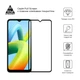 Захисне скло для Xiaomi Redmi A1/A1+ Poco C50, Full Glue, 2.5D, на весь екран, глянцеве, загартоване 9H, повне проклеювання по всій поверхні, з чорною рамкою, протиударне, ArmorStandart (ARM62819) - зображення 2